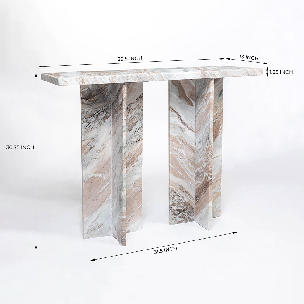 Guapo Butterscotch Marble Console Table