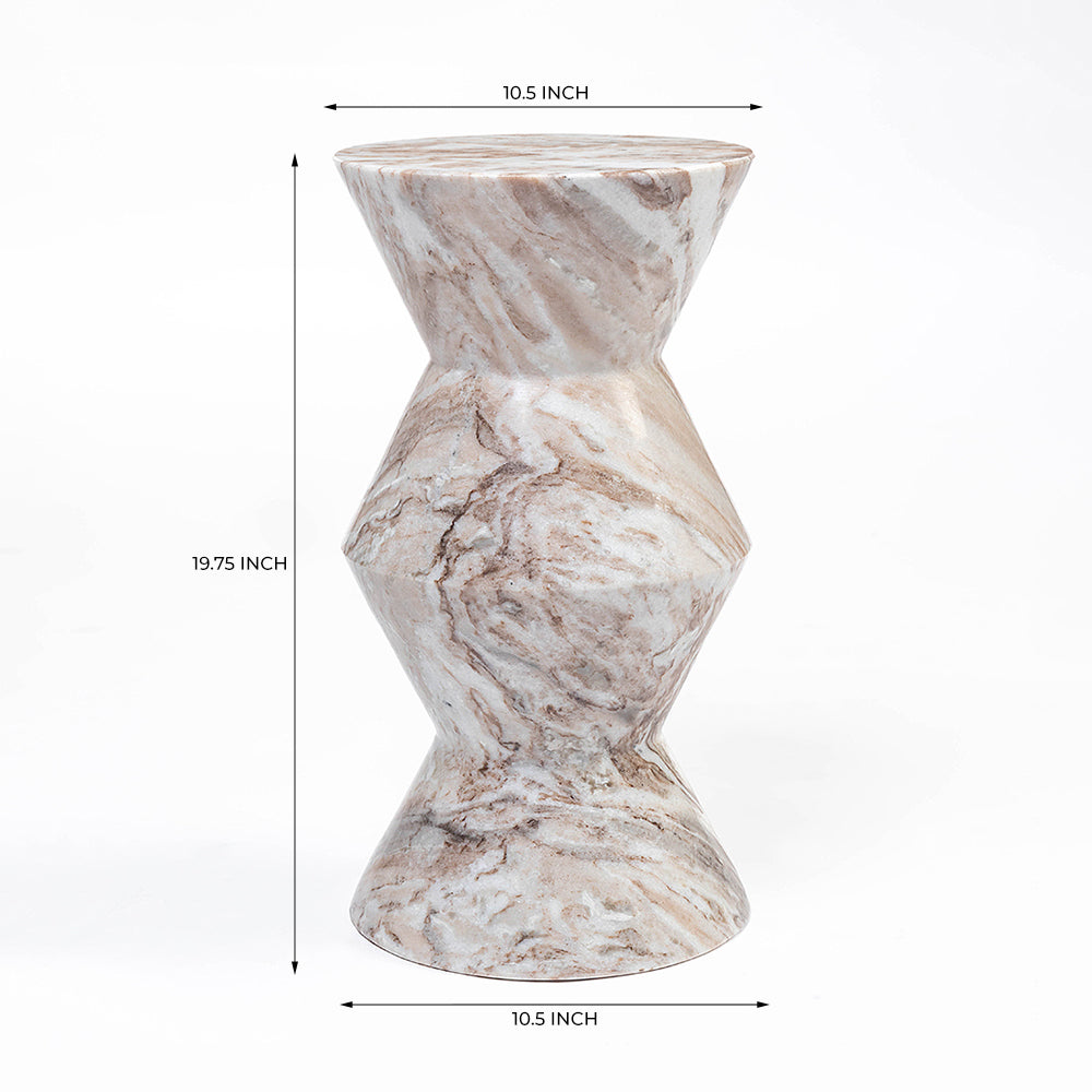 Murd Butterscotch Marble Accent Table
