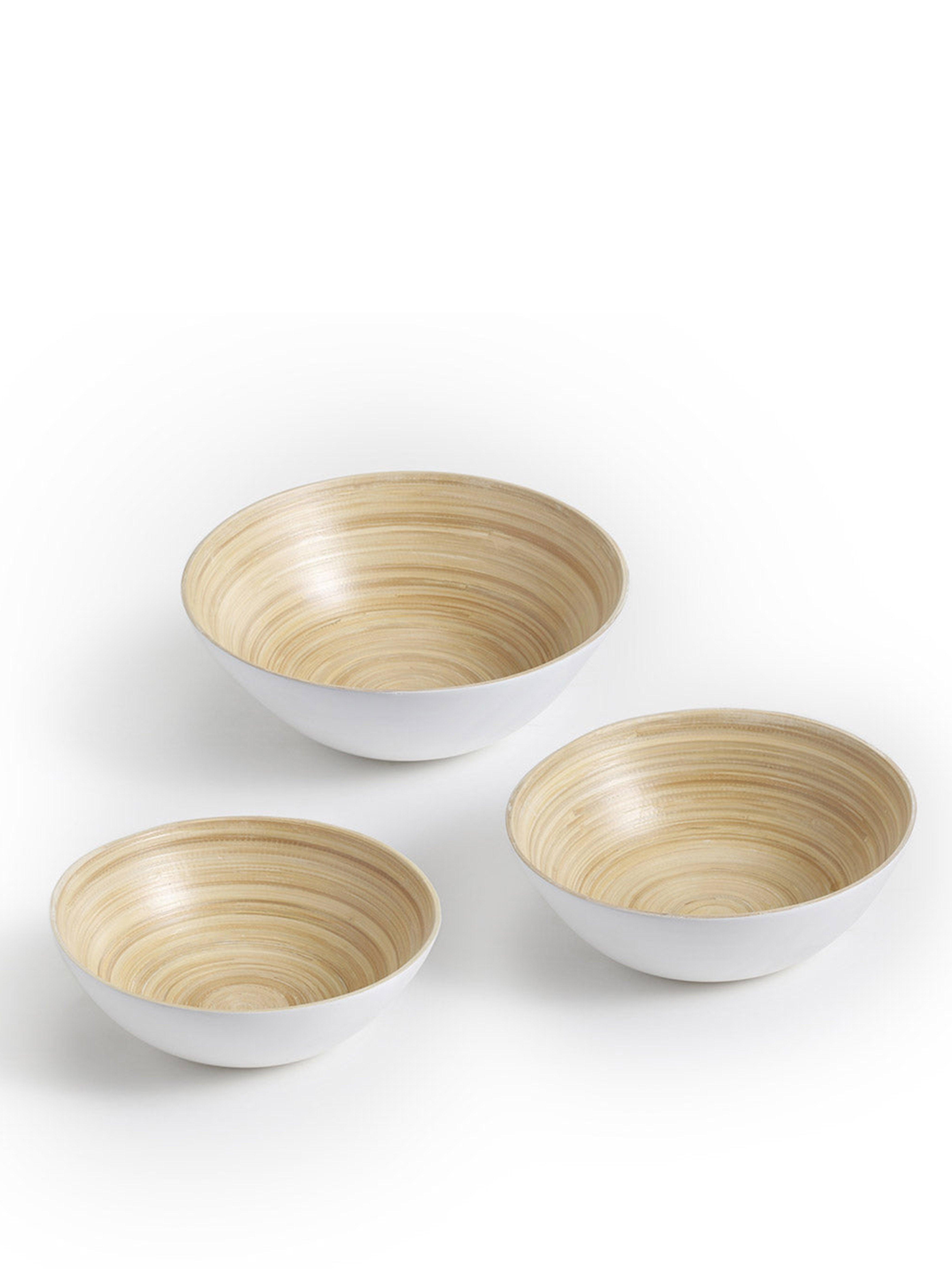 Venus Bamboo Bowls White set of 3 - Living Shapes