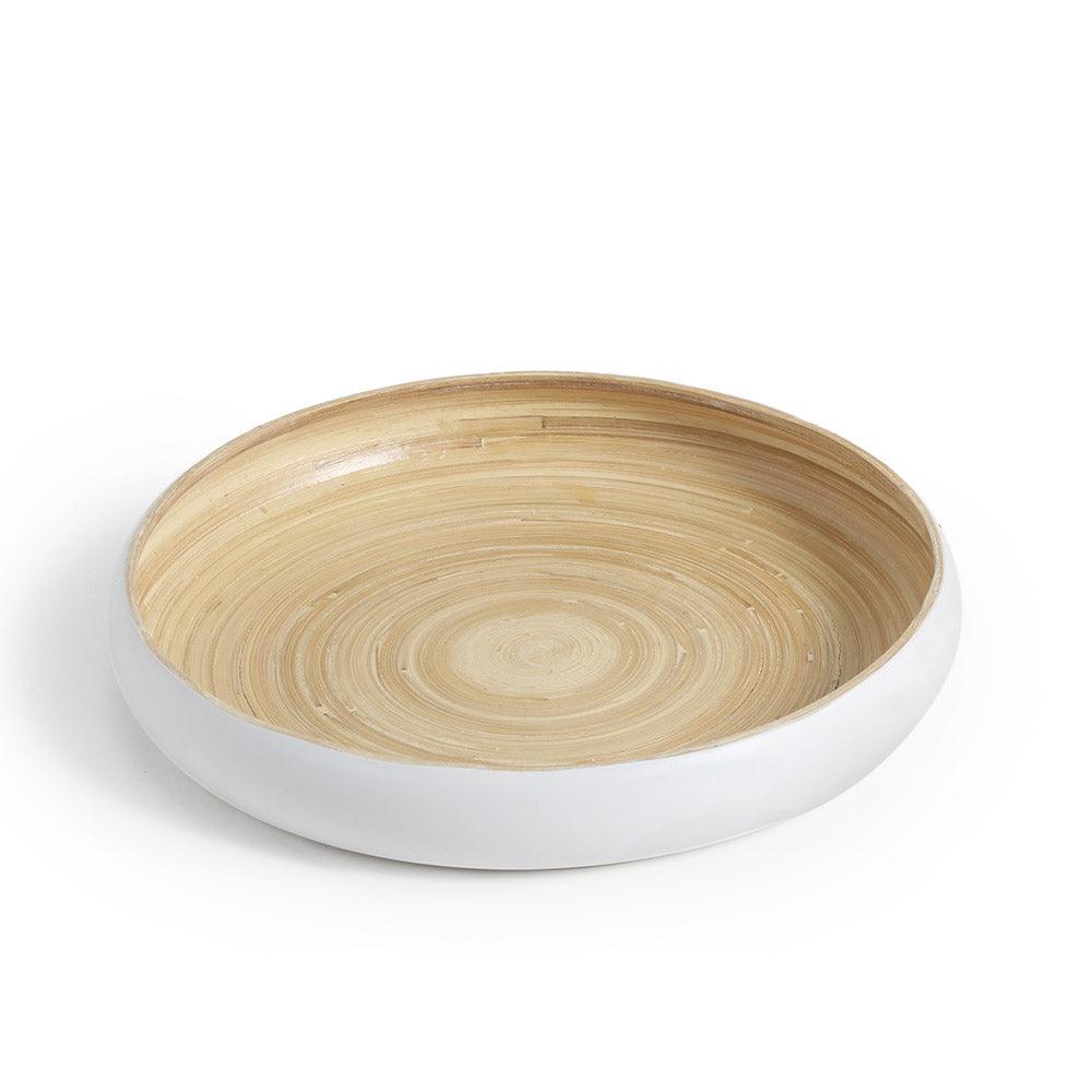 Maliya Bamboo Bowls White Set of 3 - Living Shapes