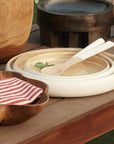Maliya Bamboo Bowls White Set of 3 - Living Shapes
