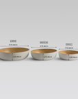 Sahaya Bamboo Bowls White set of 3