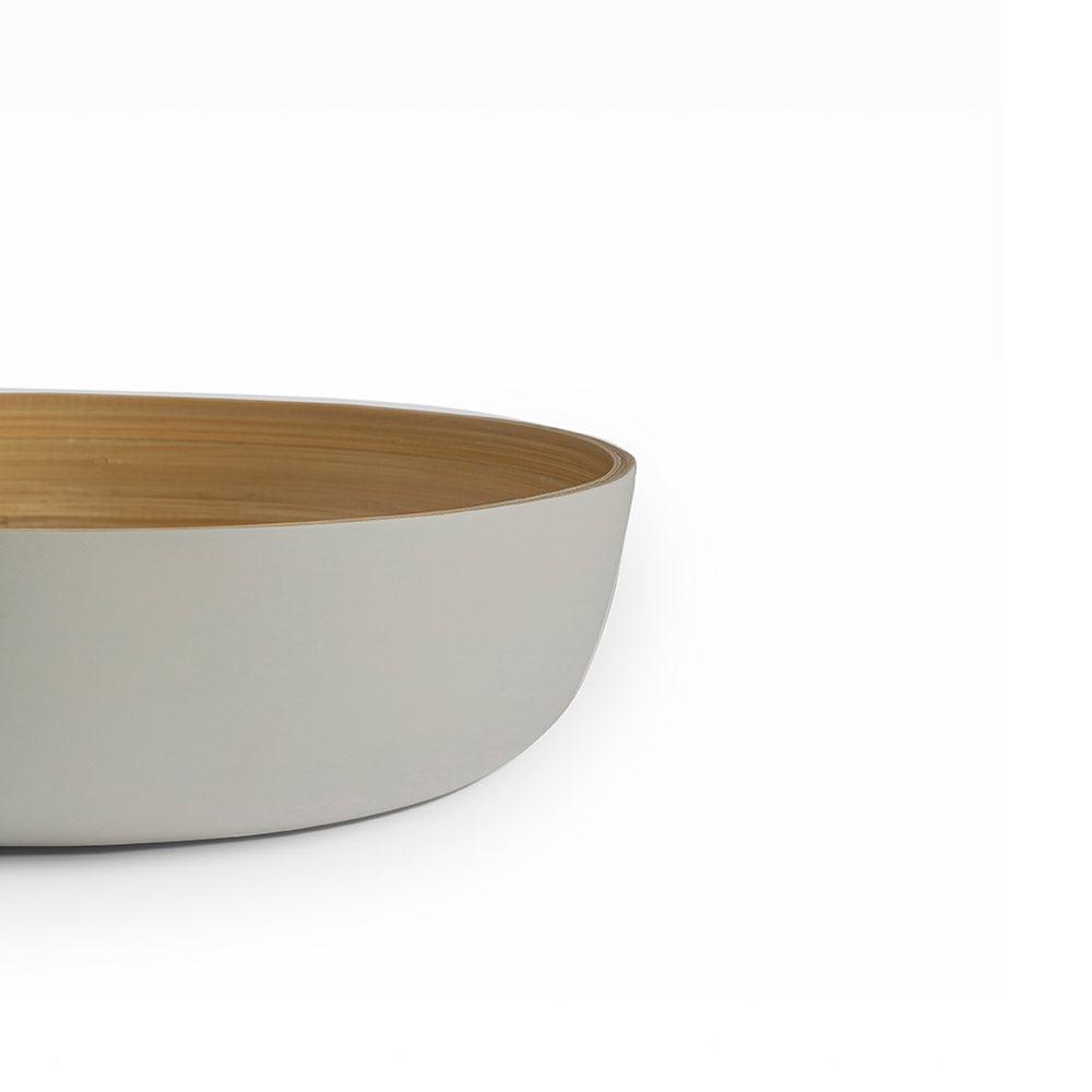 Sahaya Bamboo Bowls White set of 3 - Living Shapes