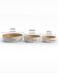 Shekaina Bamboo Bowls White set of 3