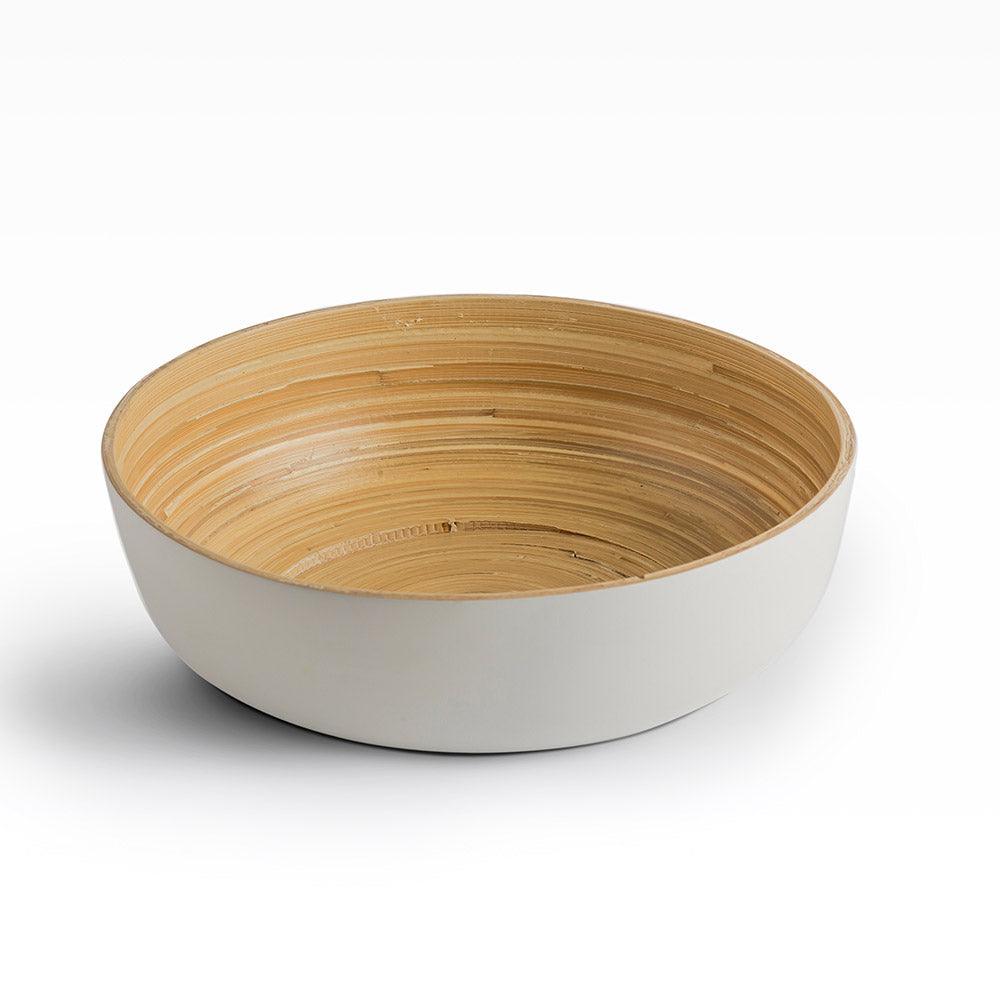 Shekaina Bamboo Bowls White set of 3 - Living Shapes