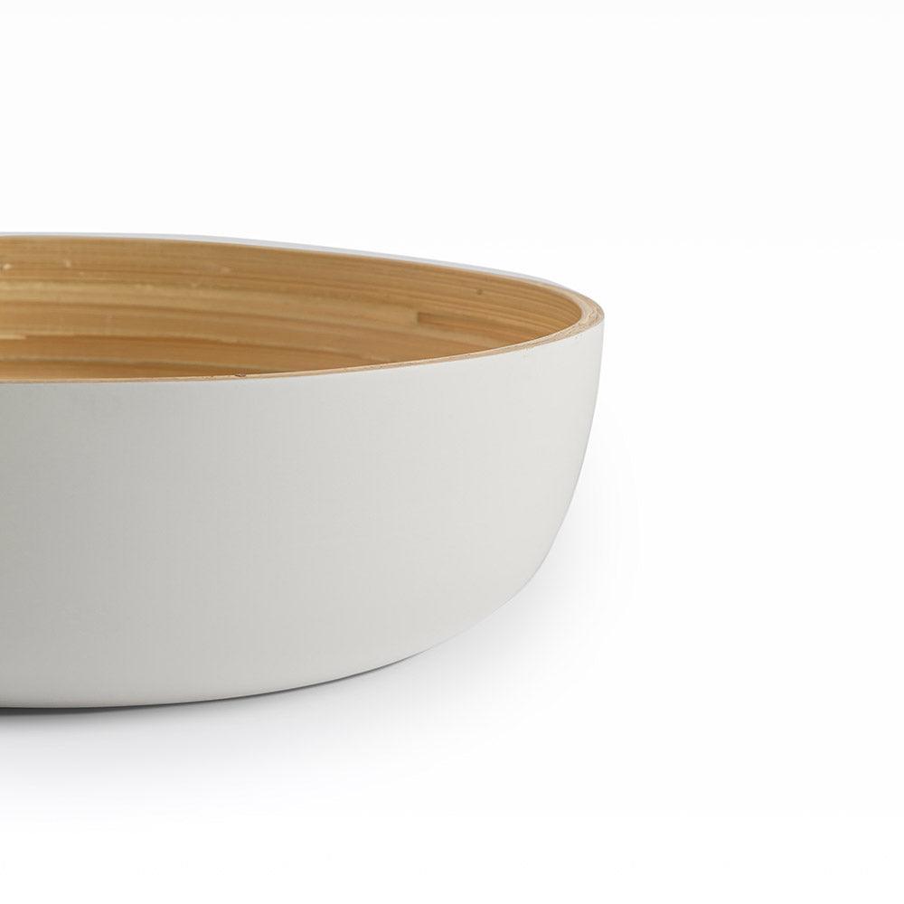 Shekaina Bamboo Bowls White set of 3 - Living Shapes