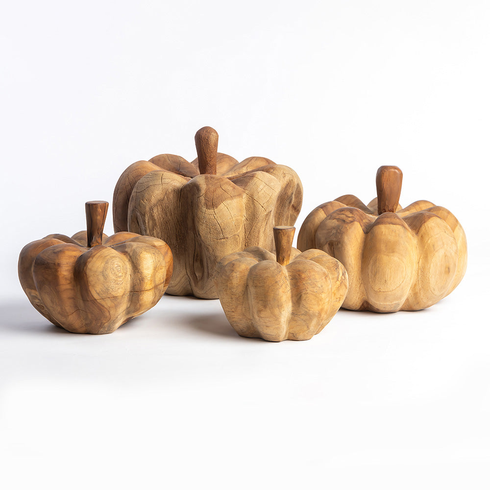 Cinderella Pumpkin Wood set of 4