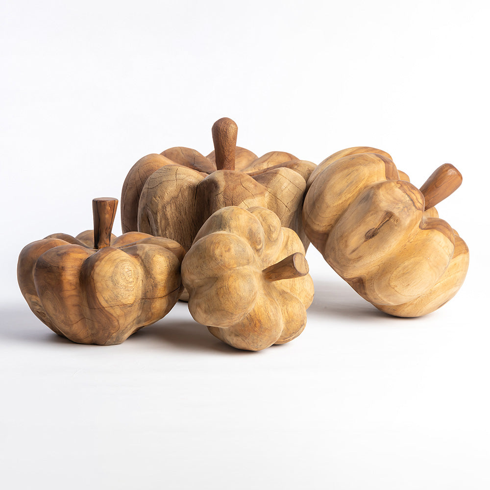 Cinderella Pumpkin Wood set of 4