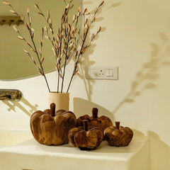 Cinderella Pumpkin Wood set of 4
