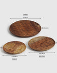 Amber Plate wood set of 3