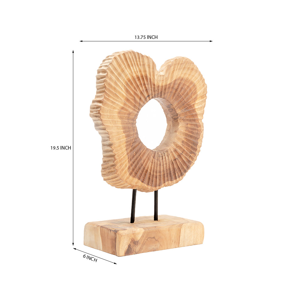 Sunny Round Wood Console