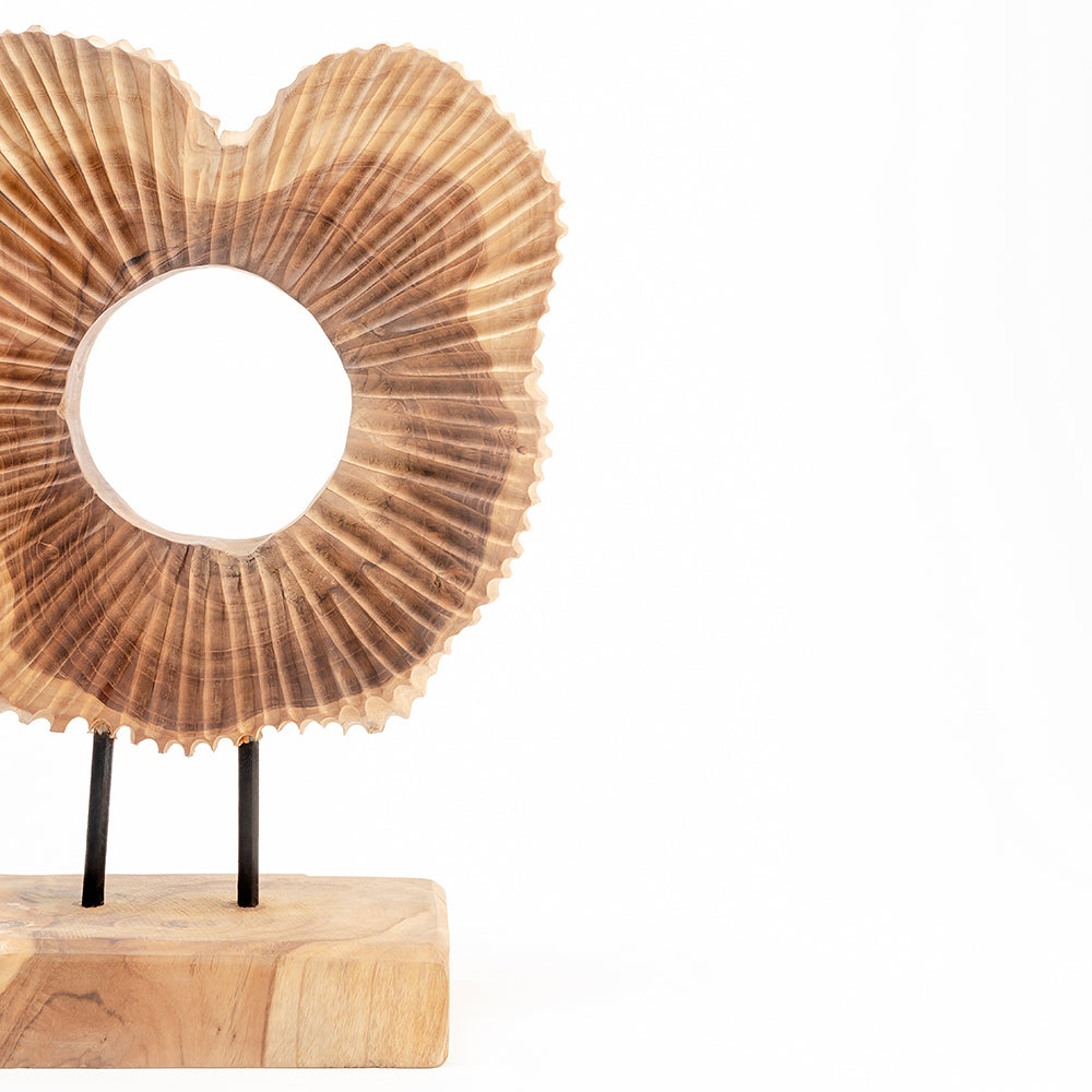 Sunny Round Wood Console