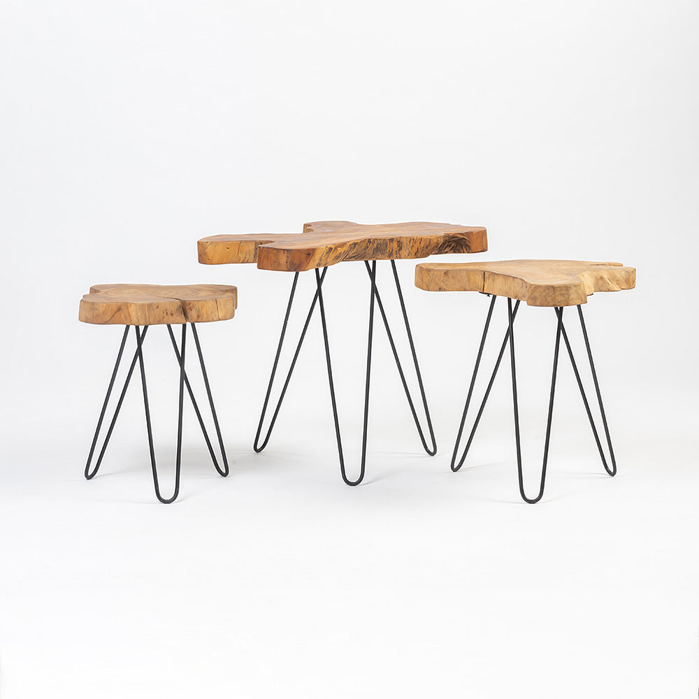 Nori Table Wood set of 3