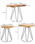 Nori Table Wood set of 3