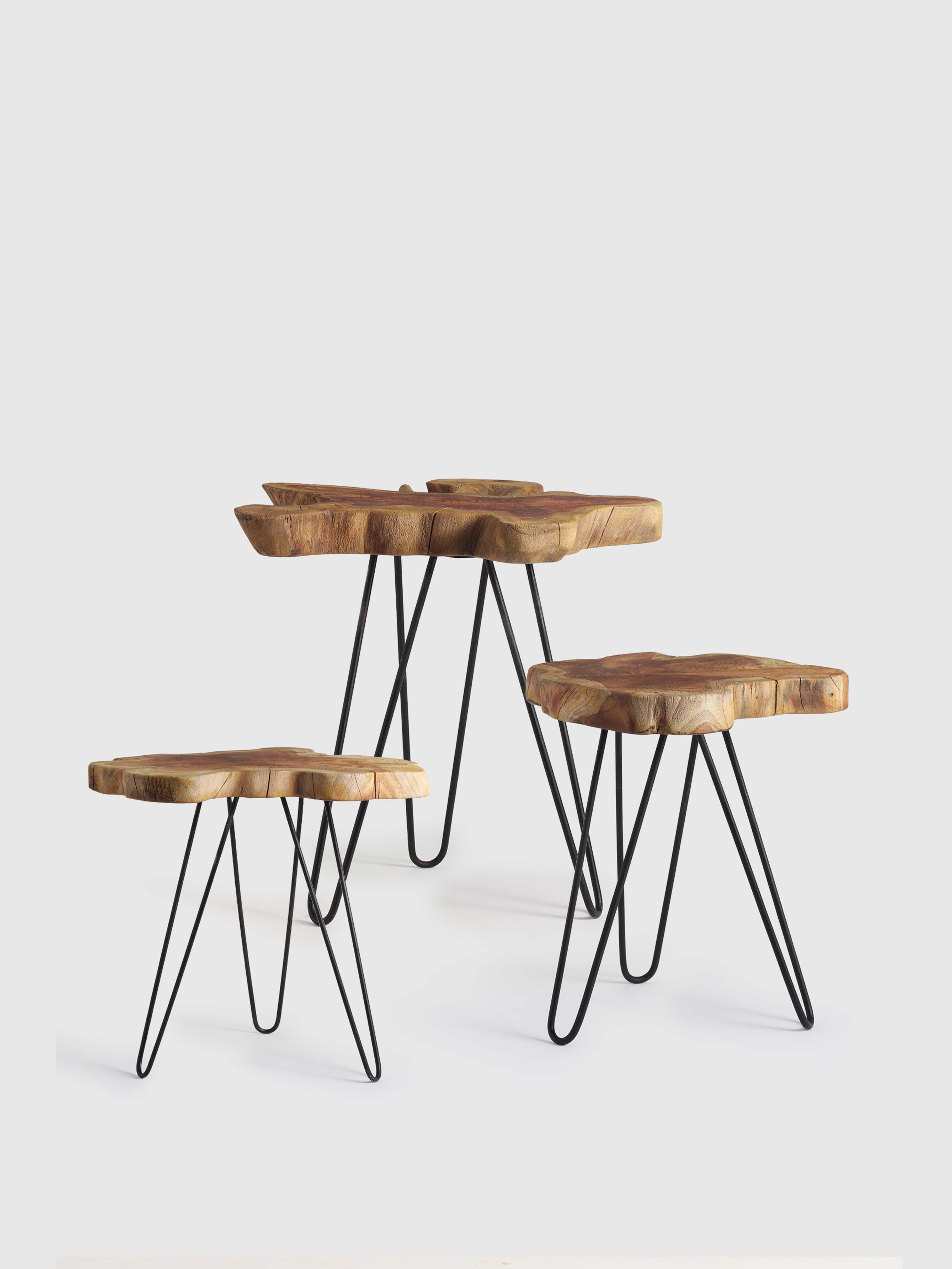Nori Table Wood set of 3