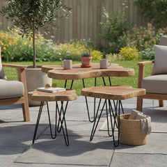 Nori Table Wood set of 3