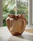 Heart Teak Wood Vase