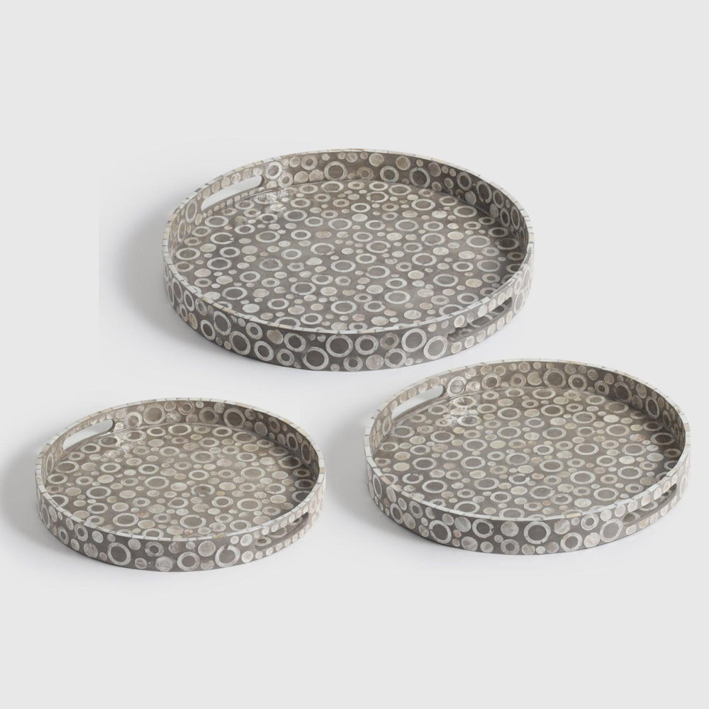 Kass Pearl Tray set of 3 - Living Shapes