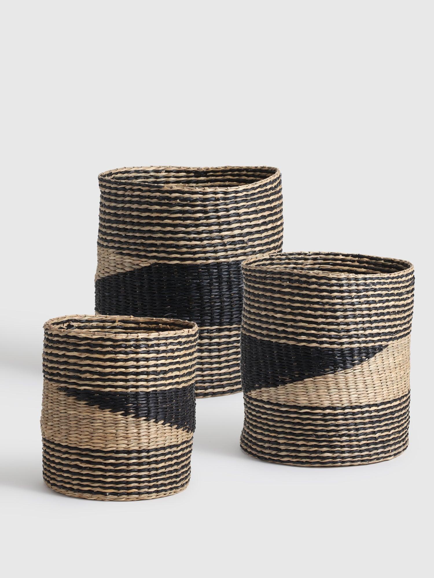 Mulan Seagrass Basket set of 3