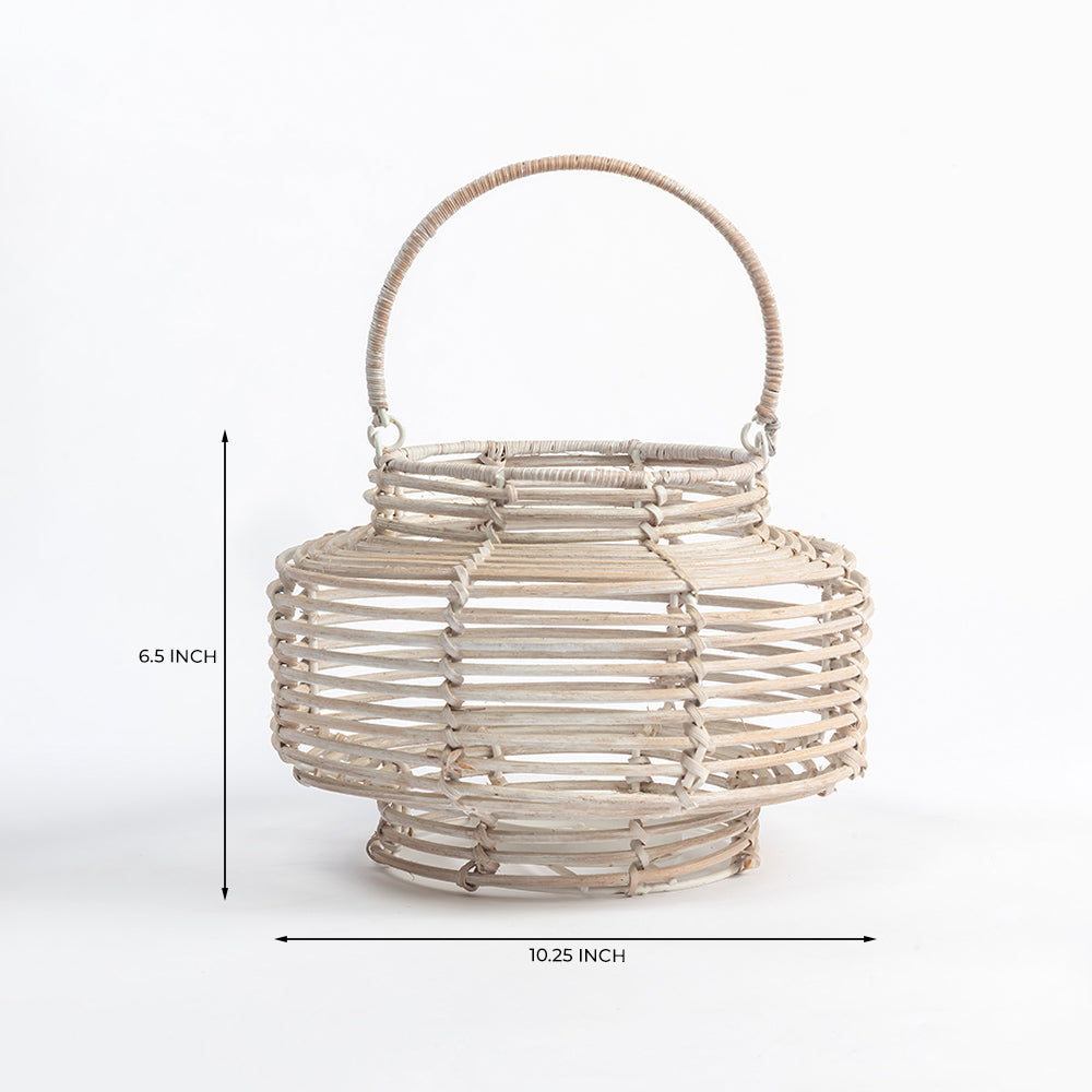 Rose Rattan Lantern