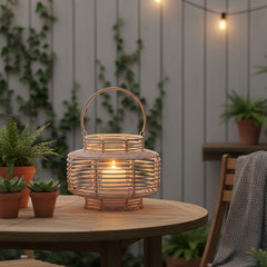 Rose Rattan Lantern
