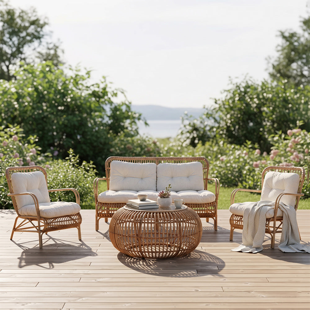 Alu Rattan Wizards Choice 5 Seater Sofa Set with Synthetic Wicker