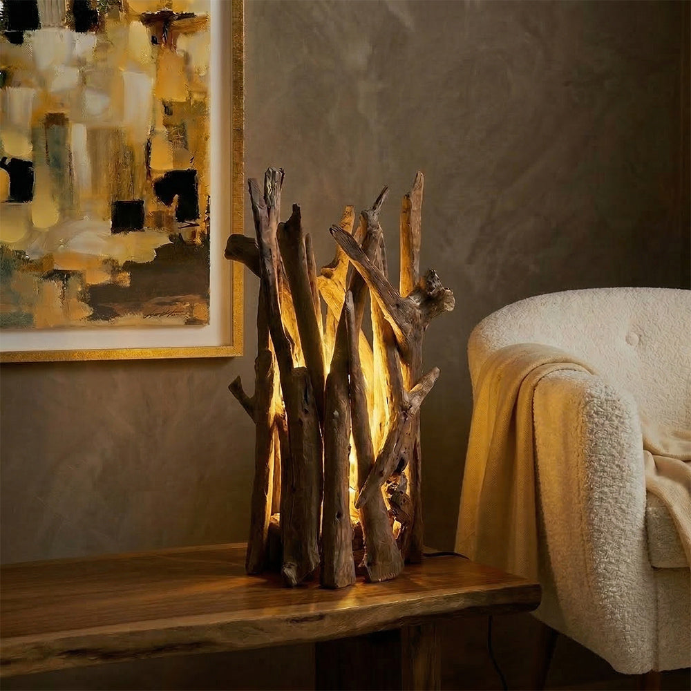 Nottingham Forest Teak Root Table Lamp