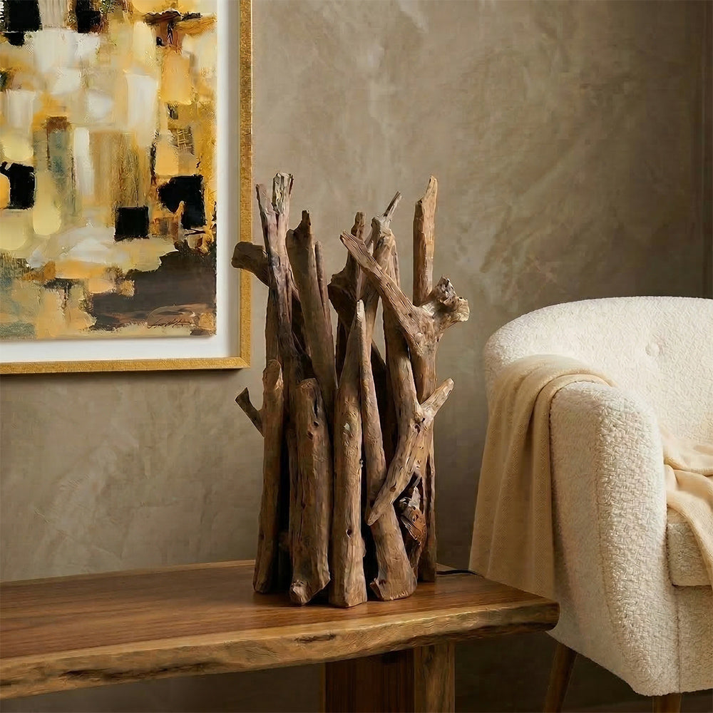 Nottingham Forest Teak Root Table Lamp