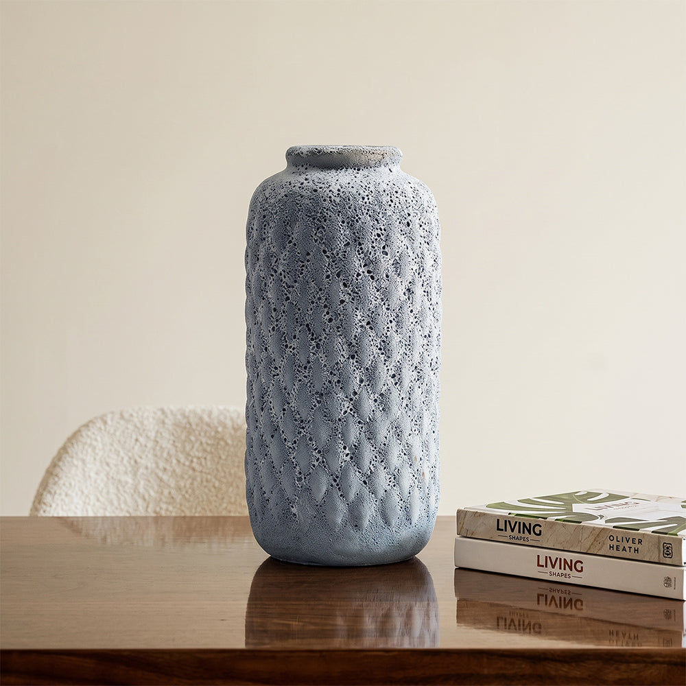 Nestlewood Nook Powder Blue Textured Ceramic Table Vase