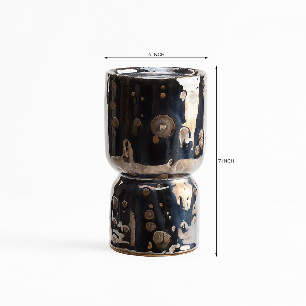 Sage Stone Ceramic Candle Holder - Medium