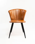 Rustic Flame PU Leather Dining Chair