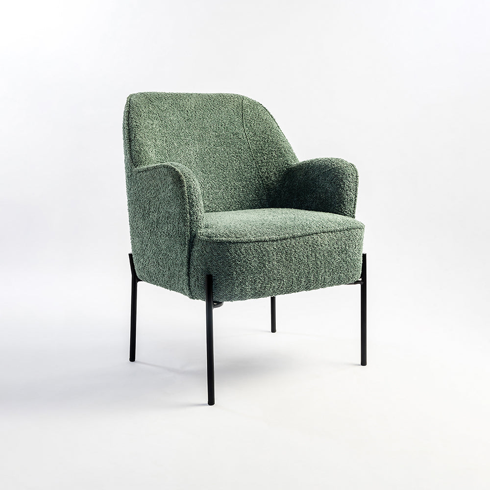 Ironveil Modern Armchair - Dark Green