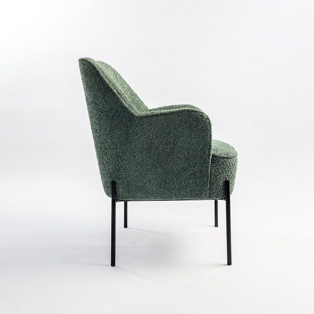 Ironveil Modern Armchair - Dark Green