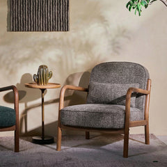 Dew Nostalgia Wooden Armchair - Grey