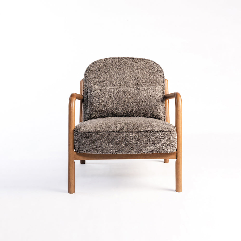 Dew Nostalgia Wooden Armchair - Grey