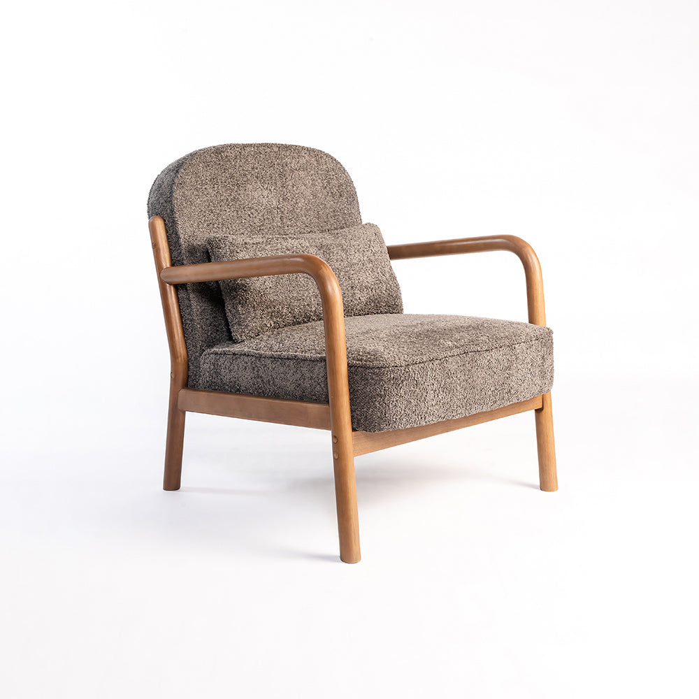 Dew Nostalgia Wooden Armchair - Grey
