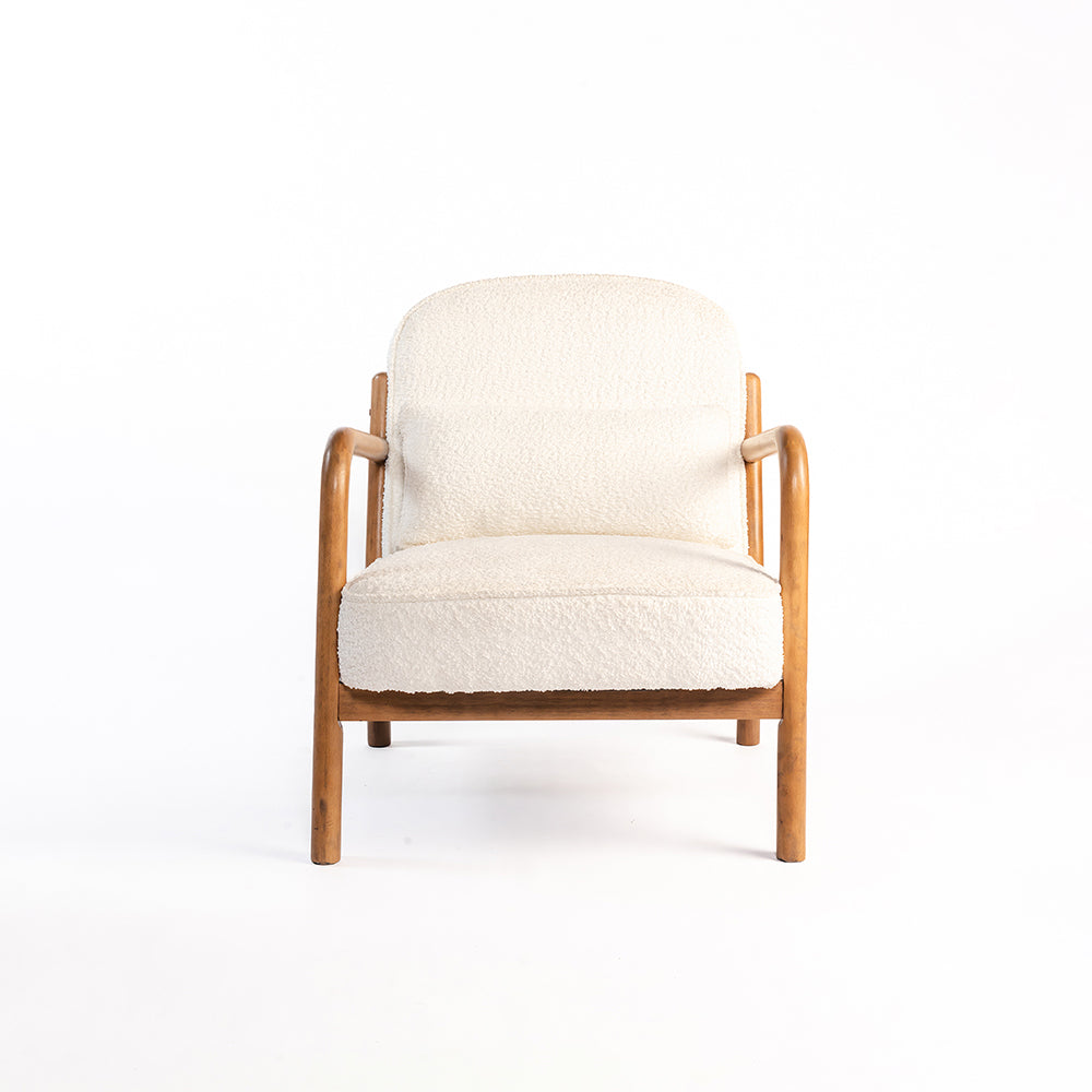 Dew Nostalgia Wooden Armchair - White