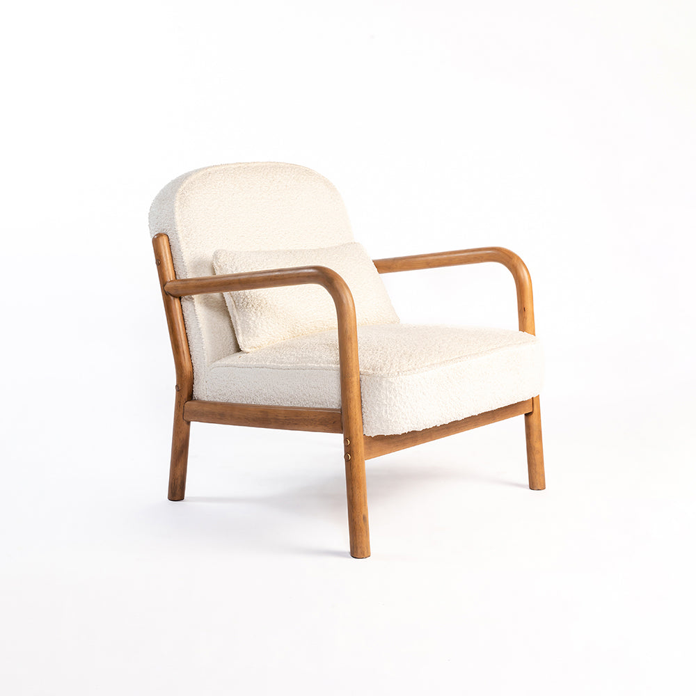 Dew Nostalgia Wooden Armchair - White