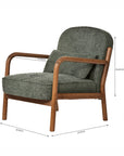 Dew Nostalgia Rubberwood Armchair- Cotton