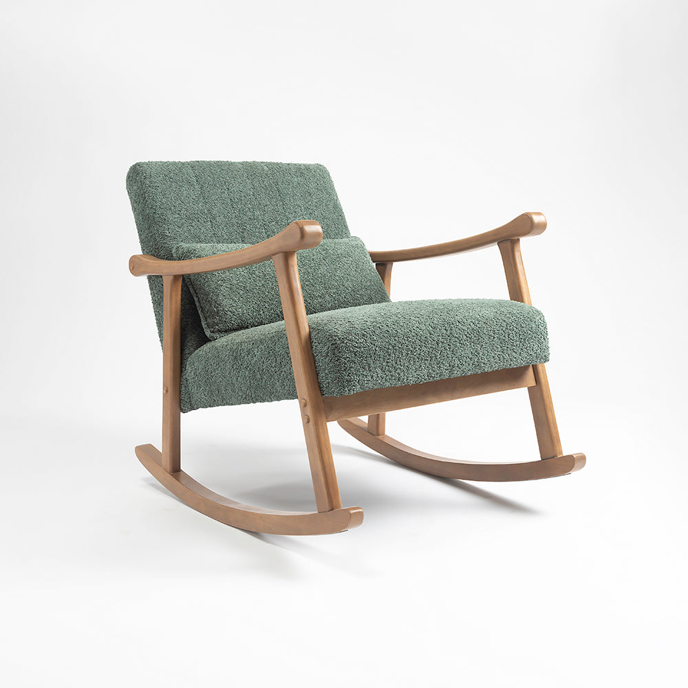 Margaret Wooden Rocking Chair - Dark Green