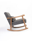 Margaret Wooden Rocking Chair - Cotton - Grey