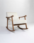 Margaret Wooden Rocking Chair - Cotton - White