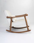Margaret Wooden Rocking Chair - Cotton - White