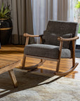 Margaret Rubberwood Rocking Chair- Cotton