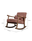 Margaret Rubberwood Rocking Chair- Cotton