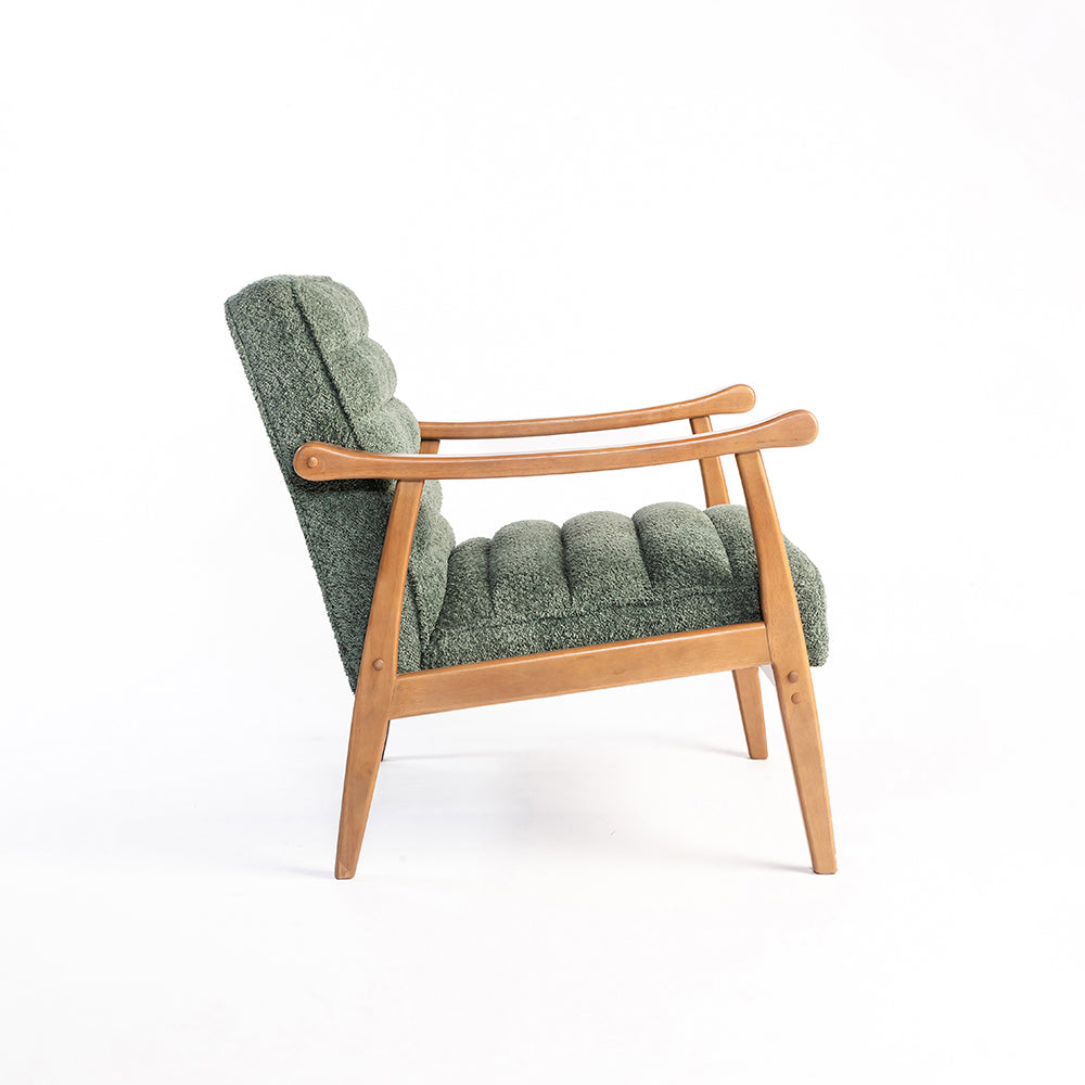 Tulsa Petal Wooden Armchair - Dark Green