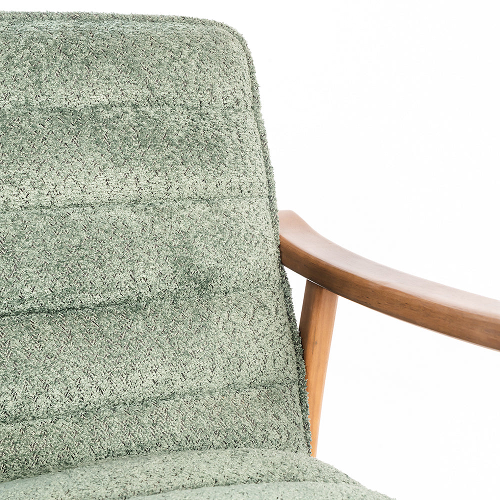 Tulsa Petal Wooden Armchair - Dark Green