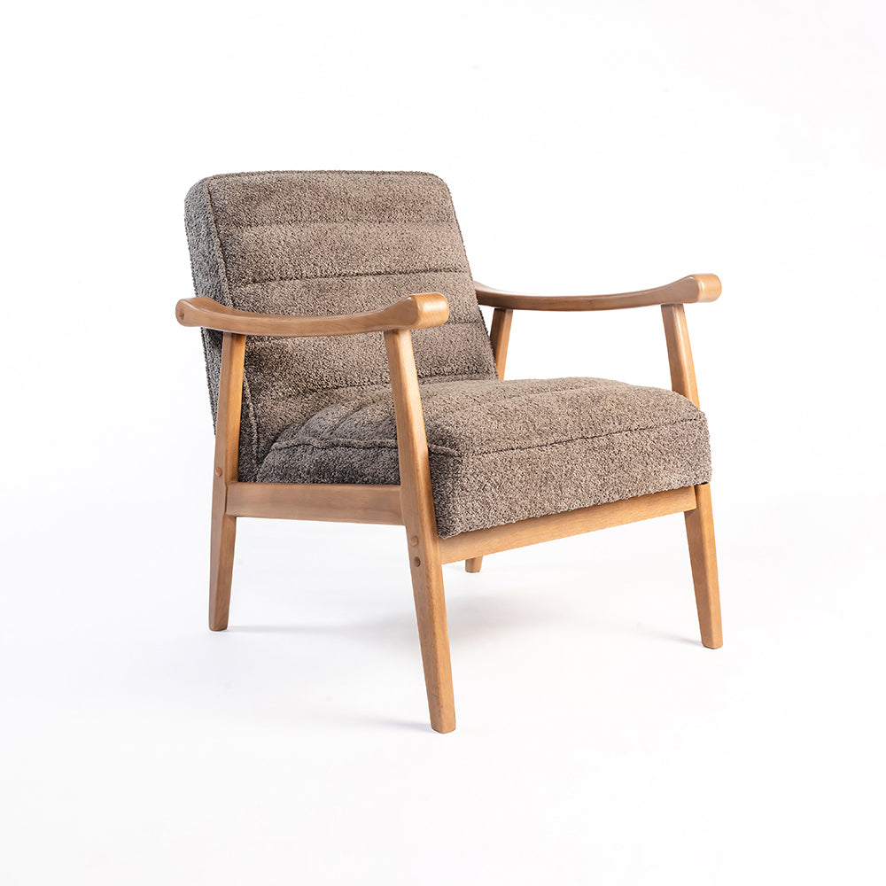 Tulsa Petal Wooden Armchair - Grey