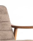 Tulsa Petal Wooden Armchair - Cotton - Grey