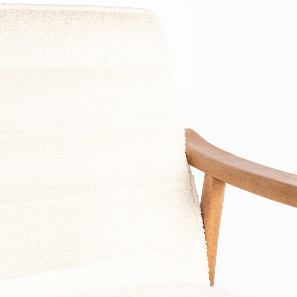 Tulsa Petal Wooden Armchair - White